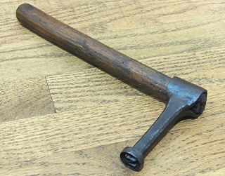 Small Hand Forged Marking Hammer W/original Handle - Primitive - Stamp - Log - Lumber