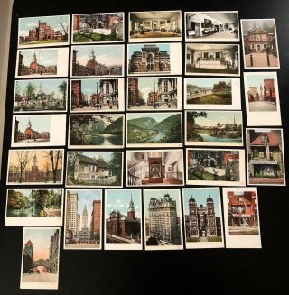 30 Vintage Pa Detroit Publishing Postcards St Scene Pittsburgh Philadelphia,