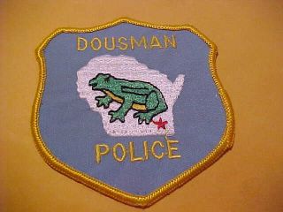 Dousman Wisconsin Police Patch Shoulder Size