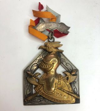 1950 Knight Pythias Fcb Milton Mass Lodge Joseph F Forbes Sterling Medal Award