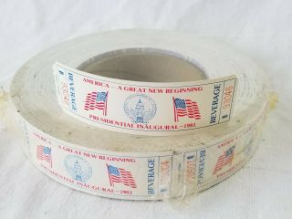 1981 Ronald Reagan Presidential Inaugural Beverage Tickets Roll Of 500