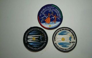 (3 - Diff),  2019 World Jamboree Patches,  (argentina Delegation,  Embroidered)