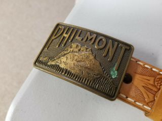 Boy Scout Philmont Scout Ranch Leather Belt 42,  Plaque Guide Books BSA Vintage 4