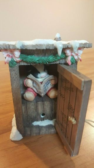 Mary " S Moo Moos Christmas Potty Outhouse 274135 Wid Tag