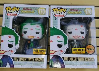 2 Hot Topic Dc Bombshells Joker With Kisses Chase Pop Figure 170 Gray & Green