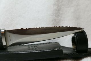 Sog Pentagon Boot Knife Dagger Made in Seki Japan with Leather Sheath 4