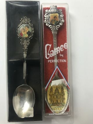 Two Royal Family Silver Plated Spoons Princess Diana,  Prince Charles And William