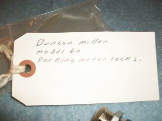 3 Vintage Locks With 2 Keys Duncan Miller Model 60 Parking Meter Locks GC 4