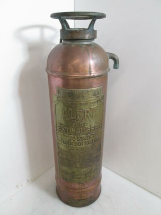 Vintage Antique American Lafrance Copper/brass Fire Extinguisher