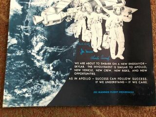 1973 NASA JSC Manned Flight Awareness Poster: 1973 The Year of Skylab - - RARE 3