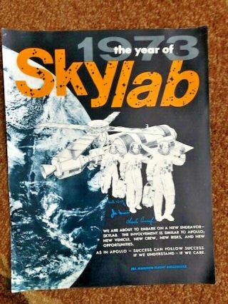 1973 NASA JSC Manned Flight Awareness Poster: 1973 The Year of Skylab - - RARE 7