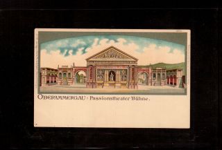 Germany Oberammergau Vintage Postcard,  Passions Theater Stage