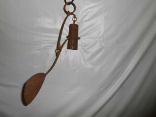 SIGNED Antique Wind Chime Primitive Hand Forged Rustic Patina Country - Farmhouse 4