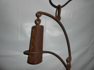 SIGNED Antique Wind Chime Primitive Hand Forged Rustic Patina Country - Farmhouse 5
