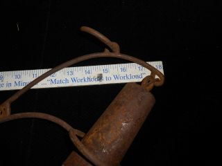 SIGNED Antique Wind Chime Primitive Hand Forged Rustic Patina Country - Farmhouse 7