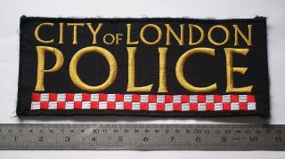 Obsolete City Of London Police Large Woven Badge From Stab Vest In The 2000 