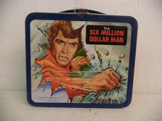 Vintage Aladdin Six Million Dollar Man Metal Lunchbox No Thermos A