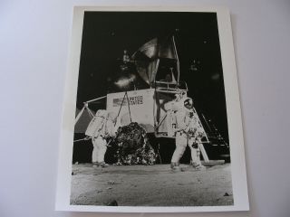 Apollo 11 Training Neil Armstrong Aldrin Lunar Module 8x10 Vintage Nasa Photo `