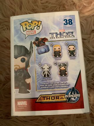 Funko Pop Marvel Thor The Dark World Thor with Helmet 38 HT Exclusive,  Rare, 3