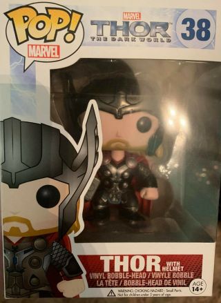Funko Pop Marvel Thor The Dark World Thor with Helmet 38 HT Exclusive,  Rare, 6