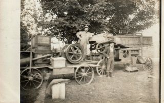 Moretown,  Vt Rppc Threshing Grain – Stunning Image – Advertising Pc 1909