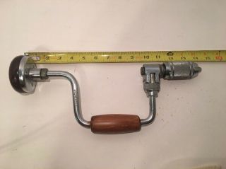 Vintage Stanley No.  73 - 8 Reversible Bit Brace Drill 02 - 741 England Collectible 8