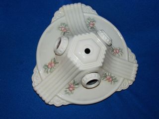Vintage Porcelier 3 - Bulb Porcelain Ceiling Light Fixture