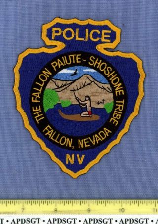 Fallon Paiute Shoshone Nevada Indian Tribe Tribal Police Patch Arrowhead Shape