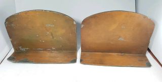 Rare Antique Orig 1927 Charles Lindbergh Bookends - Early Aviation 4