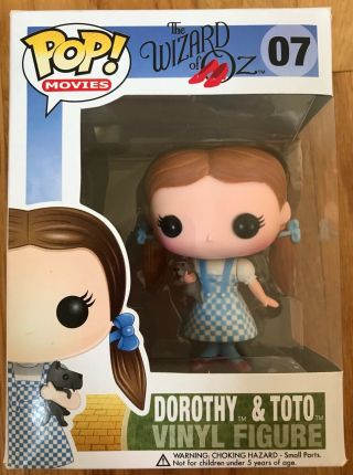 Funko Pop Wizard Of Oz Dorothy & Toto 07 / Pop Movies / Vaulted Rare