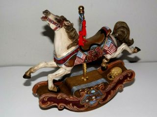 American Treasures Tobin Fraley Carousel Rocking Horse Star Spangled Banner