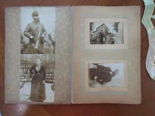 1893 Rare Vintage German Photo Album/1800s Horse Carriage/uniform Rifle/look