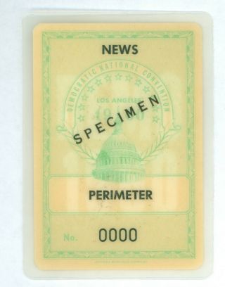 Vtg 1960 President John Kennedy Dnc Political Campaign Laminated Card Badge