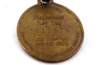 Vintage JCPenney Key Tag 3011878 Ship 2 Keys Credit Card Registration Service 4