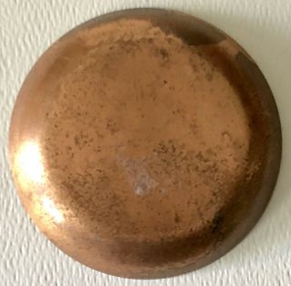 1950s Mid Century Modern Enamel Copper Small Blu 3 Bowl Plate Enameled Hand Made 3