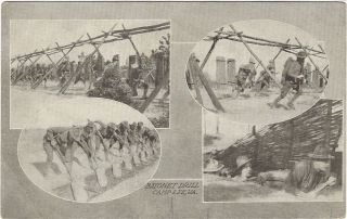 Ca.  1918 Postcard - World War I Soldiers.  Bayonet Drill.  Camp Lee,  Va