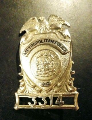 Washington D.  C.  Metropolitan Police Hat Badge Obsolete