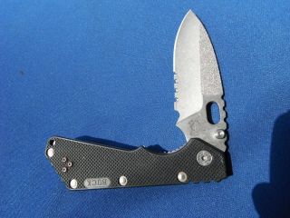 Rare Buck Strider Tarani Folding Spear Point Ats34 Police Issue G - 10 Handle