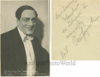 Sergei Ostroumov Soviet Russian Actor Opera Singer Antique Hand Signed Photo