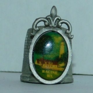 Racine Lighthouse Pewter Thimble Collectible Wisconsin