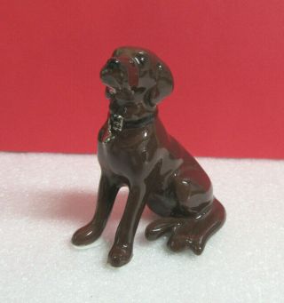 Miniature Dark Brown Chocolate Lab Labrador Dog Pet Animal Figurine