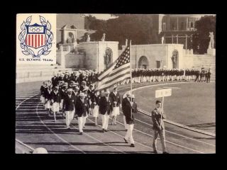 C1960 U.  S.  Olympic Team,  Rome,  Italy Olympics Vintage Picture Postcard