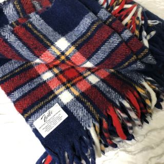 Vintage Faribo Plaid Fringe Small Blanket Throw Pure Wool USA Woolen Mill 5