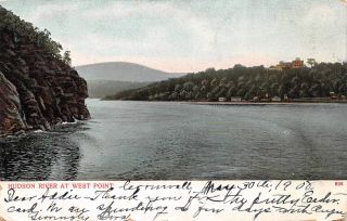 C19 - 8478,  Hudson River,  West Point,  Ny. ,  1908 Postmarked.
