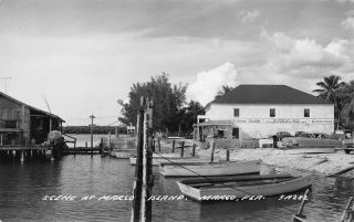Fl 1950’s Florida Real Photo Fishing Boats At Marco Island Fla - Collier County