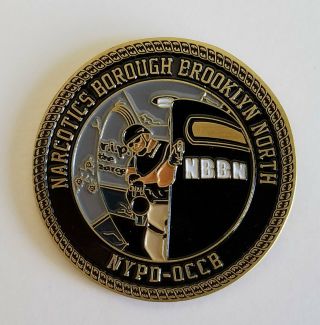 York City Police Occb Brooklyn North Narcotics Challenge Coin Nypd Defunct