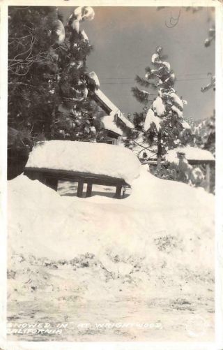 Rppc Snowed In At Wrightwood,  Ca C1930s Frashers Vintage Postcard