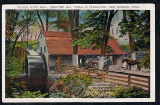 Old Town Mill London Ct Postcard 1929
