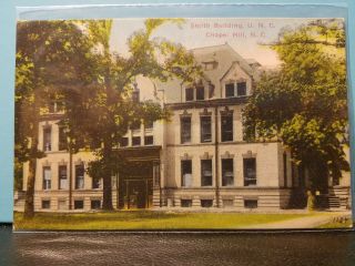 1914 Vintage Red Letter Postcard Pc Smith Building Unc Chapel Hill Nc Great