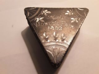 1893 Worlds Fair / Columbian Exposition - Osborn Co.  Quadruple Plate Trinket Box